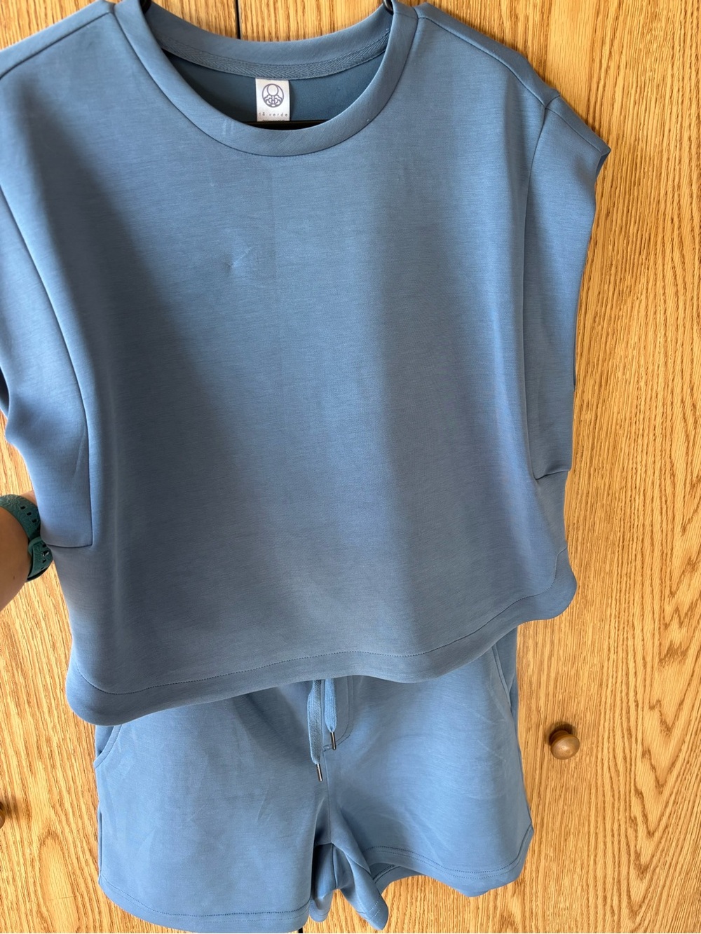 Kids Blue Short Sleeve Top & Shorts Set